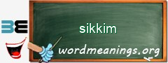 WordMeaning blackboard for sikkim